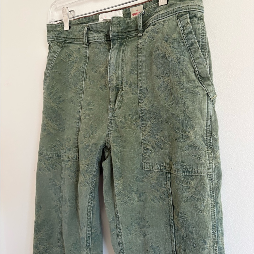 Anthropologie the wanderer green palm print pants - Picture 5 of 6